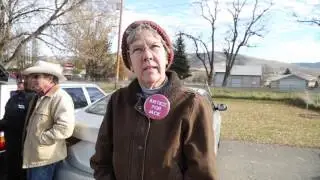 Protesters march against the shooting of Council rancher Jack Yantis