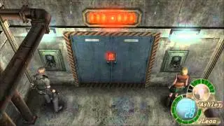 Resident Evil 4 - The two-lever security door puzzle [Chapter 5-2]