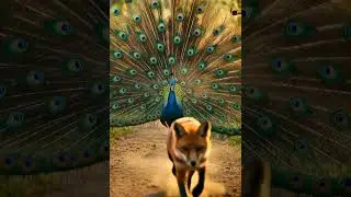 🦊 Fox vs Peacock | Feathers or Fangs?! #Shorts