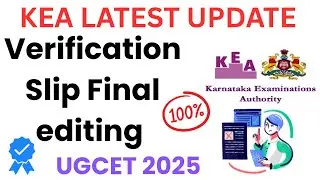 Edit your KCET verification slip Online | KEA Update