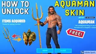 How To Unlock Aquaman Skin for Free / Aquaman Trident & Back Bling Free in Fortnite Season 3