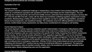 300 815 Implementing Cisco Advanced Call Control and Mobility Services  CLASSM  Free Practice Test A