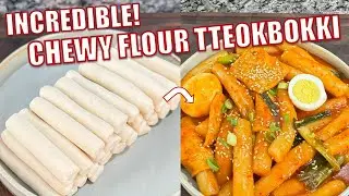 No Rice Cakes? Make Tteokbokki from Flour (From Scratch!)🔥
