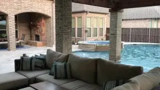 Transitional Curved Pool Tour with Amazing Water Features