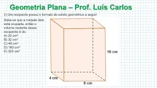 Geometria Espacial Volume de um Prisma #002
