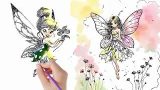 how to draw tinkerbell | how to draw tinkerbell draw so cute #drawingforkids #stepbystepdrawing
