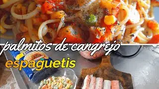 Como se sorprenderá con esta receta   espaguetis con palmitos de cangrejo