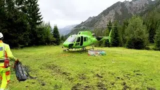 Helikopter Transport zur Galtberg Alm