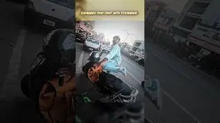 Dragger z900 angry fight with scooty boy | Crazy road rage with Stranger #shortvideo
