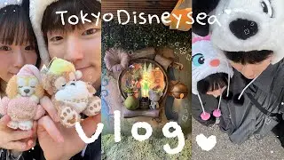 [한일커플] 일본인 남친과 인생 첫!💘도쿄 디즈니씨 브이로그(≧∀≦)| 크리스마스 시즌 오픈런! (중간에 다툼이슈 ..😶‍🌫️)#日韓カップル 