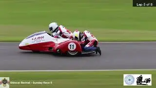 Sidecar Revival Sun Race 5 FRSA Pre Injection and Bears sidecars Cadwell Park 3rd August 2025
