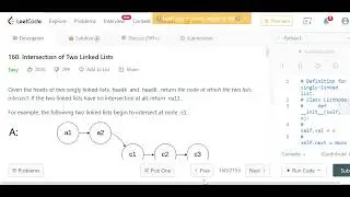 Intersection Point of two Linked lists | Optimal | Leetcode | Python | Striver SDE sheet | Solution