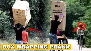 Box Wrapping People Prank 2021 || Epic  Reaction Caught On Camera || Box Wrapping Prank