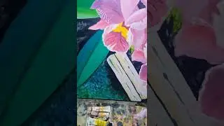 VLOG # 655- ORCHIDS THE MAKING OIL PAINTING ON CANVAS
