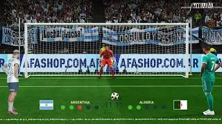 ركلات الترجيح الجزائر ضد الارجنتين l ليونيل ميسي ضد رياض محرز PES 2019 l