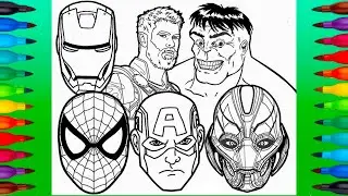 Creative Superhero Coloring | Marvel Fan Art and Speed Drawing Tutorial