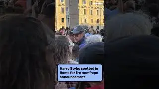 Harry Styles was spotted in Rome for the new Pope announcement yesterday🤩