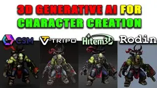 3D Generative AI for Character Creation - 40k Ork Case Study Using CSM, Tripo3D, Rodin, and Hitem3D