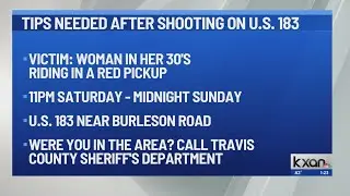 Travis County deputies look for tips after homicide on US 183