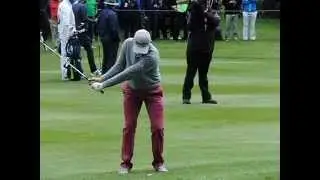 Justin Rose golf swing - short-iron (face-on view), BMW PGA Championship, May 2015.