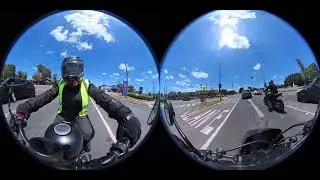 Motorbike Ride to Geelong &ndash; Part 1 | Starting at BP Station 🇦🇺 | Insta360 Dual Lens