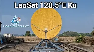 Laosat 128e Ku Band Dish setting 