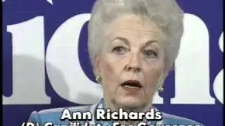 Robert Riggs Reports Ann Richards Counter Attacks In Democratic Primary