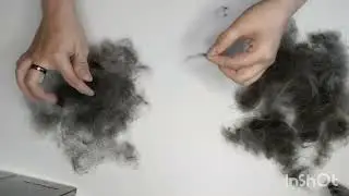 Unterwolle zum Spinnen vorbereiten #hund #unterwolle # spinnen #stricken #häkeln