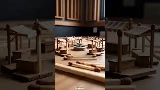 ASMR Miniature Matchstick MARKET SQUARE No Hands