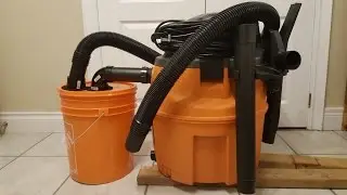 Cyclone Dust Collector Connected to Shop Vac - very simple build