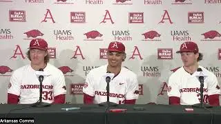 LHP Hagen Smith, LF Jayson Jones, RHP Gabe Gaeckle talk about Arkansas' Game 1 win over Murray State