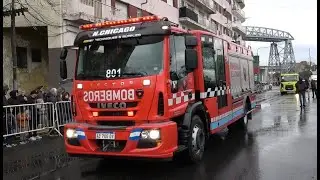 Desfile Bomberos PFA, Bomberos de la Ciudad y Defensa Civil en La Boca