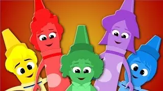 Five Little Crayons | Colors Song | Learn Colors | Nursery Rhymes | Kids Songs