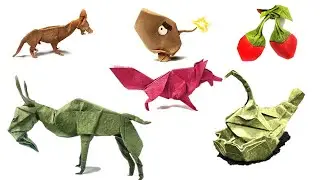 Hyenas , Coconut Cannon , Cherry Bomb, Hunting Wolf , Goat , Angler Fish - TIMELAPSE ORIGAMI