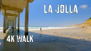 4K Walk [Beach] - La Jolla Shores (2023) - San Diego, CA (Southern California, USA)