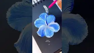 💙🌺💙🌺💙Blue hibiscus flower painting 🌺💙🌺💙#shorts #hibiscus #painting #art