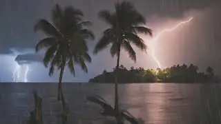 Extreme weather at sea results in rainstorms #extreme #weather #rain #sea #beach #sound #asmr #sleep