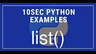 10sec Python Examples  list() Built in Function by Code Recipe