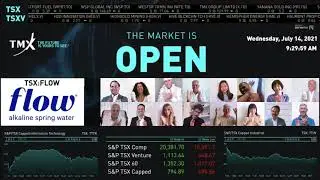 Flow Beverage Corp. Virtually Opens The Market, July 14, 2021