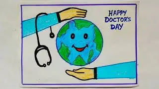 National Doctors day drawing/Doctor's Day drawing/ National Doctors day poster making/Doctor's Day