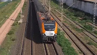 ONCF E-1476 assurant le TL 122 + sifflet salutaire (4k 60 FPS)