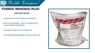 Fosroc Rendroc Plug #pluggingmortar #construction #constructionchemicals #grouting #waterproofing