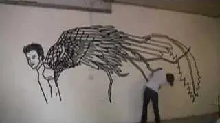buff diss masking tape art