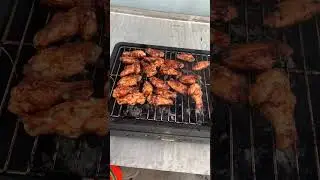 Pit Boss vs Chicken wings #cooking #grill #bbq #charcoal #chickenwings