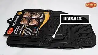 Woscher 7904 FlexTough All Season Odorless Rubber Car Foot Mat, Universal For All Cars.
