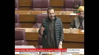 MNA Mr. Mohammad Usman Badini expresses views during NA Session