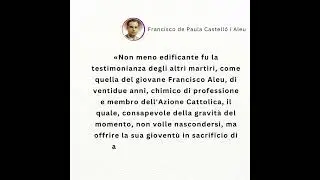 29 Settembre Memoria Liturgica del Beato Francisco de Paula Castell&oacute; i Aleu