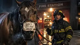 Firefighter Found Starving Horse at His Station Door—The Note Tied to the Reins Made His Blood Run..