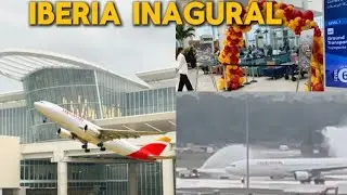 Iberia inagural flight to Orlando | Water Salute & more
