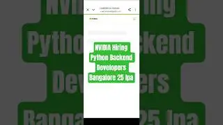 NVIDIA's BEST Job Opportunity for Python Backend Developers in 2025